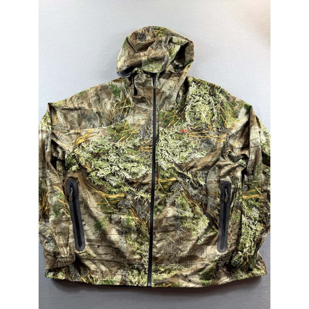 Russell Outdoors APX L5 Cyclone Jacket Men 3XL Camo Hunting Hooded Shell R4480
